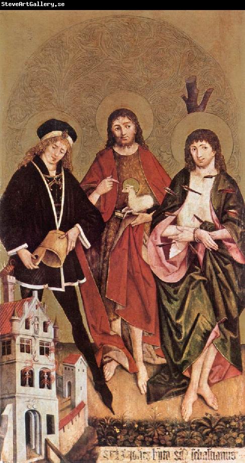 STRIGEL, Hans II Sts Florian, John the Baptist and Sebastian wr